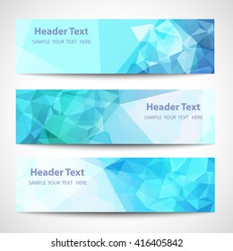 Set of label banner polygon background colorful pattern triangle geometric with space for text and message modern artwork design , vector