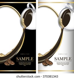 Set of label for chocolate or coffee. Grouped for easy editing. Perfect for labels for coffee, chocolate, liquor, shampoo, shower gel and etc.