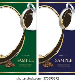 Set of label for chocolate or coffee. Grouped for easy editing. Perfect for labels for coffee, chocolate, liquor, shampoo, shower gel and etc.