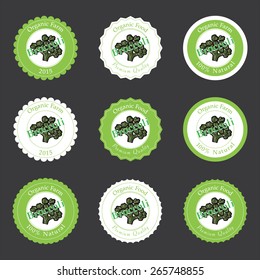 Set of Label Design, Organic Farm Label