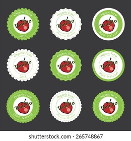 Set of Label Design, Organic Farm Label