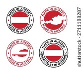 set of label design templates made in austria
