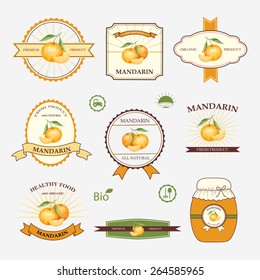 Set of label design and templates, vector illustration.