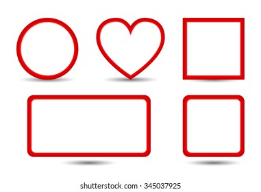 Set Label. Different Banner isolated on white background.