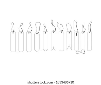 Set Label Flat Icon on white background in vector illustration