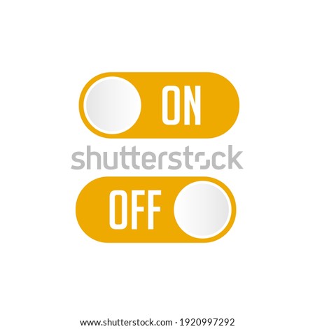 set label icon on off, premium vector