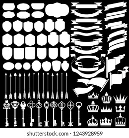Set of label ornament vectors