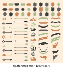 Set of label ornament vectors
