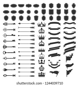 Set of label ornament vectors