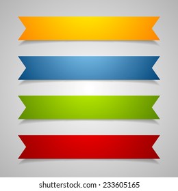 Set of label ribbons. Vector background