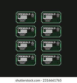 set label tag template concept vector design t shirt.
