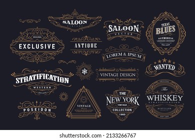 Whiskey Label Vintage Hand Drawn Border Stock Vector (Royalty Free ...