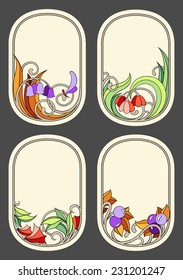 set of labels in the Art Nouveau style (series) 