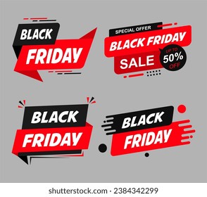 set of labels black friday
