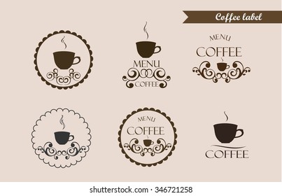 Set of labels coffee. Set of coffee logo.