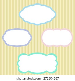 Set of labels for design or templates. Vector image.
