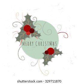 Set of labels and elements for Christmas and New Year
