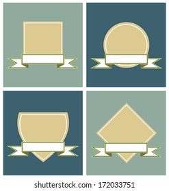 Set of labels frames for template.