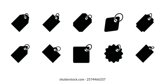 Set of labels icon symbol vector on white background