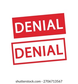 Conjunto de rótulos que indican rechazo o Estado negativo de los documentos