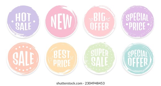 Set labels with inscription sale ad or promo shopping concept. Premium Quality Guarantee, Bestseller, Best Choice, Sale, Special Offer. Banners and sticker.