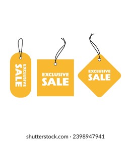 Set labels with inscription sale. Vector flat illustrations. Ad or promo.