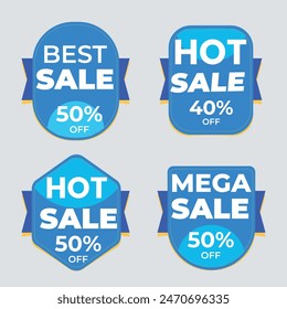 Set labels with inscription sale. Vector flat illustrations. Ad or promo. Shopping concept. Promotion price label mega sale, shop now, special discount, big sale, limited time only, last chance.