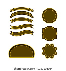 A set of labels. Isolated icons. Background for the inscription. Vector illustration.

