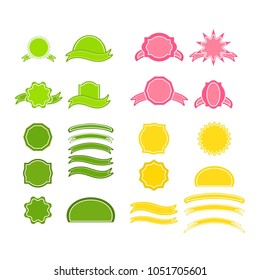 A set of labels. Isolated icons. Background for the inscription. Vector illustration.