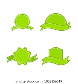 A set of labels. Isolated icons. Background for the inscription. Vector illustration.
