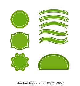 A set of labels. Isolated icons. Background for the inscription. Vector illustration.