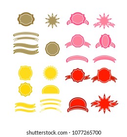 A set of labels. Isolated icons. Background for the inscription. Vector illustration.

