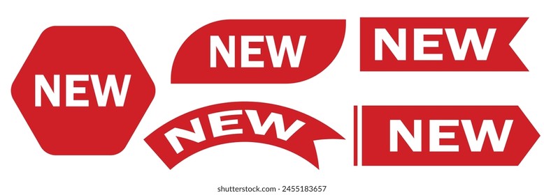 Set of labels New Icon for website and communication. new tags vector .