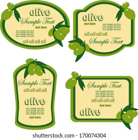 Set Of Labels For Olive Oils