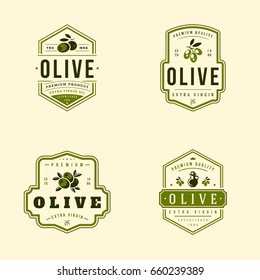 Set of labels for olive oils