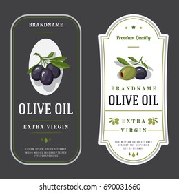 Set of Labels for Olive Oils