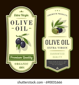 Set of Labels for Olive Oils