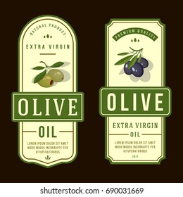 Set of Labels for Olive Oils