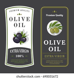 Set of Labels for Olive Oils