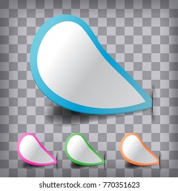 set of labels on a chequered background