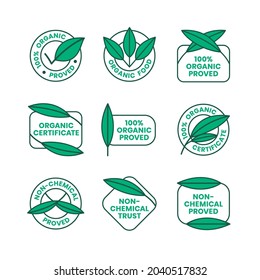 Set of Labels for Organic Guarantee.