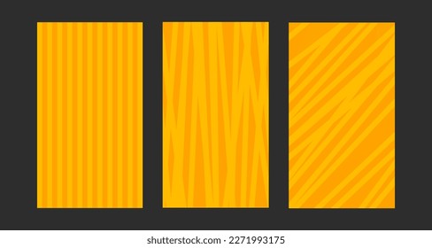 Set of labels for packaging pasta. Collection of vertical abstract linear backgrounds for pasta