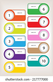 set of labels with place for your text