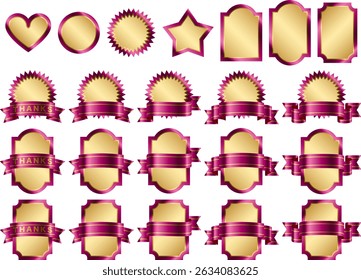 Conjunto de rótulos com faixas