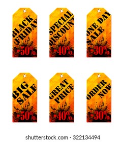 set of labels for sales, vector  illustration clip-art