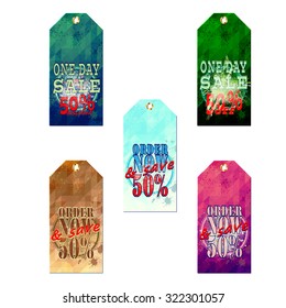set of labels for sales, vector illustration clip-art