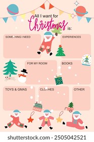 set of labels, santa claus set, Vector of a party, Set of Christmas element , cute stickers, Santa letter printable, holiday list for kids, teens , and adults