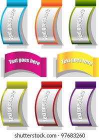set of labels and stickers