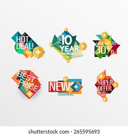 Set of labels, stickers, banners, badges and elements for sale. Vector illustration
