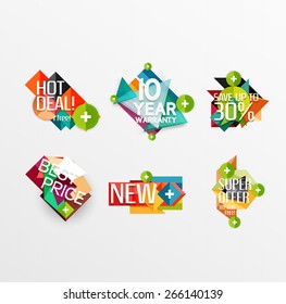 Set of labels, stickers, banners, badges and elements for sale. Vector illustration